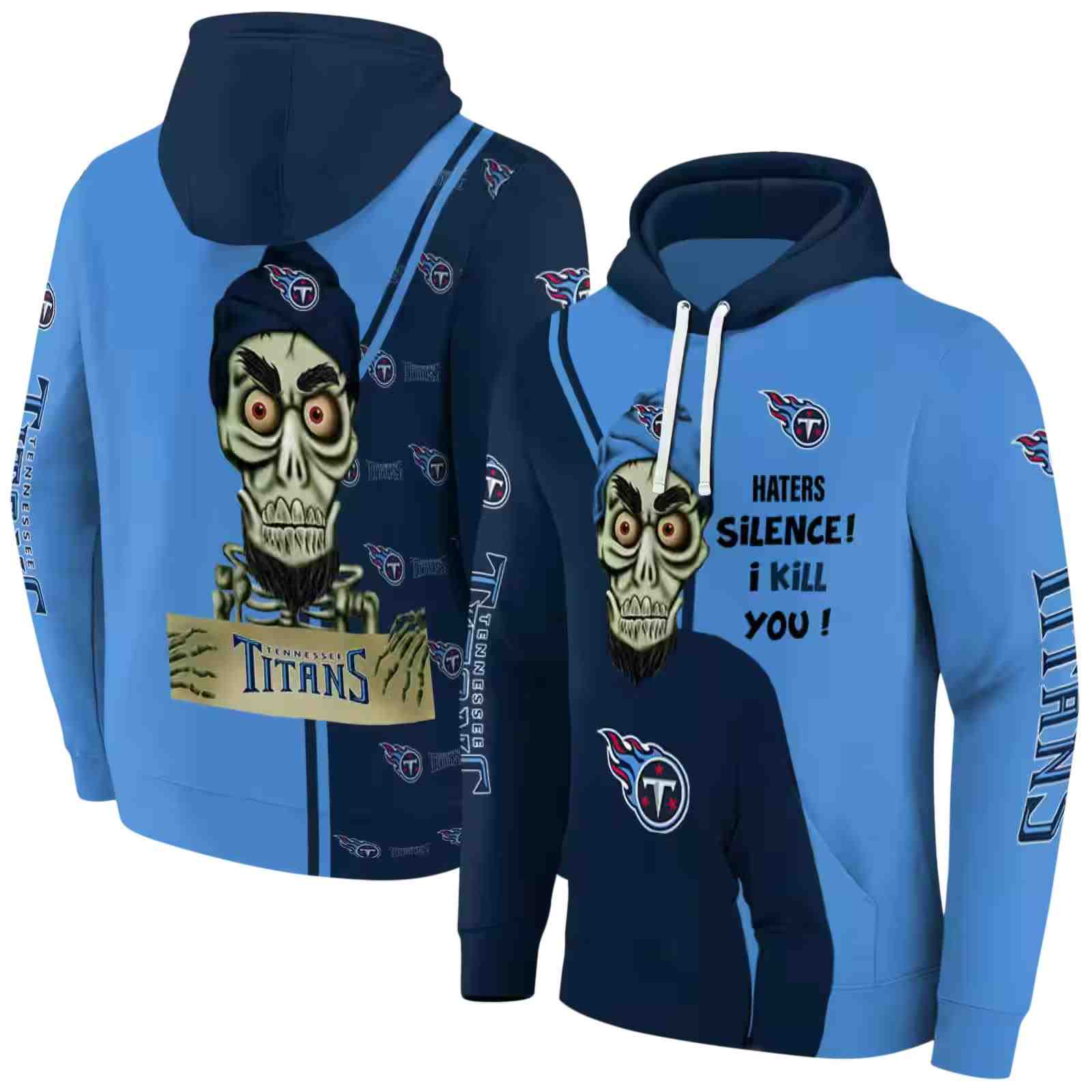 tennessee titans achmed skull navy hoodie fashion forward