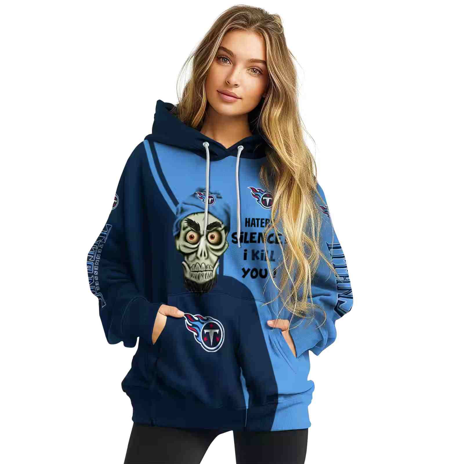 tennessee titans achmed skull navy hoodie high quality