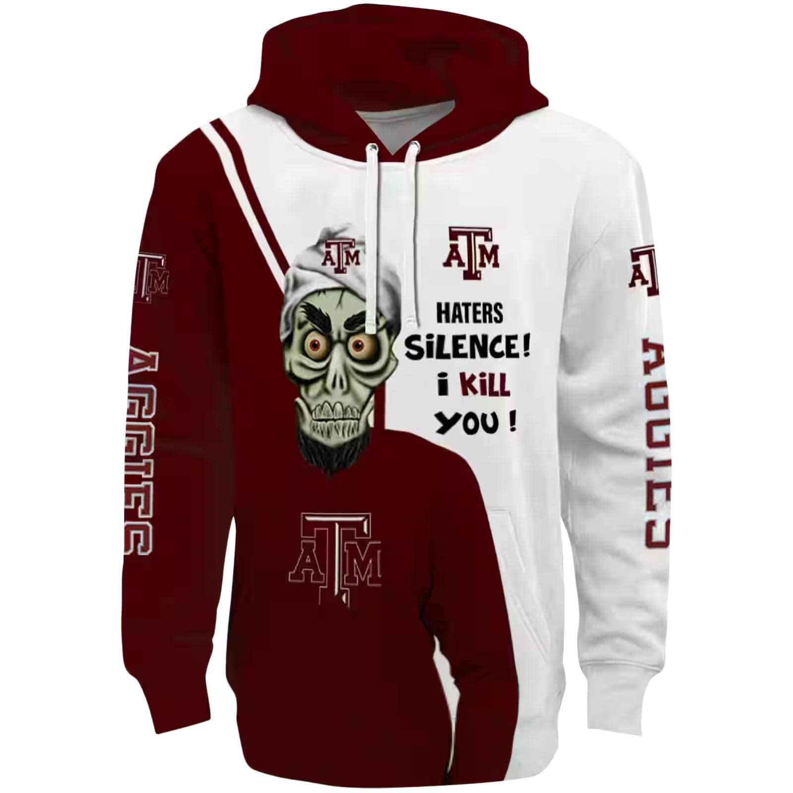 Texas A&M Aggies Achmed Skull Maroon Hoodie