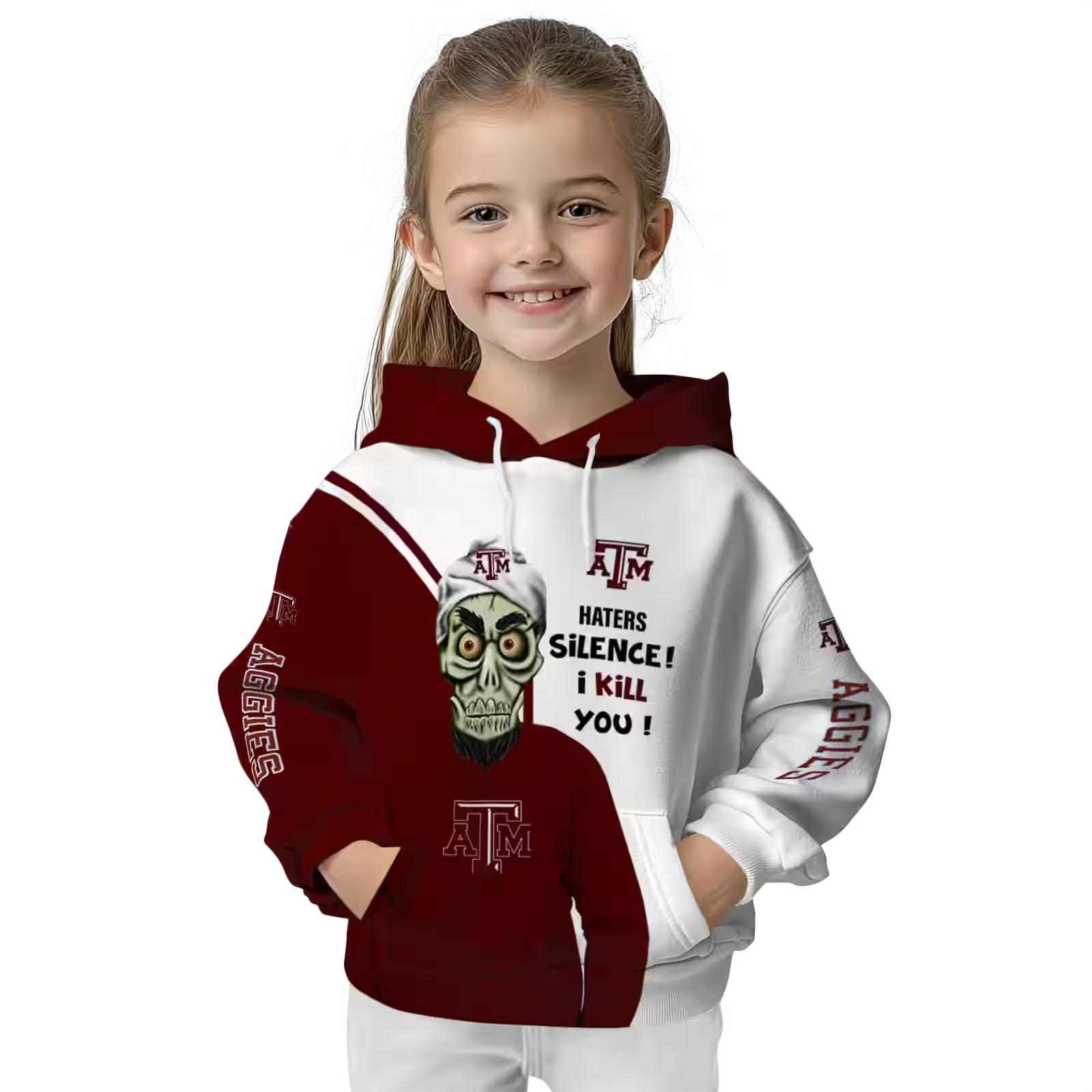 texas am aggies achmed skull maroon hoodie top rated