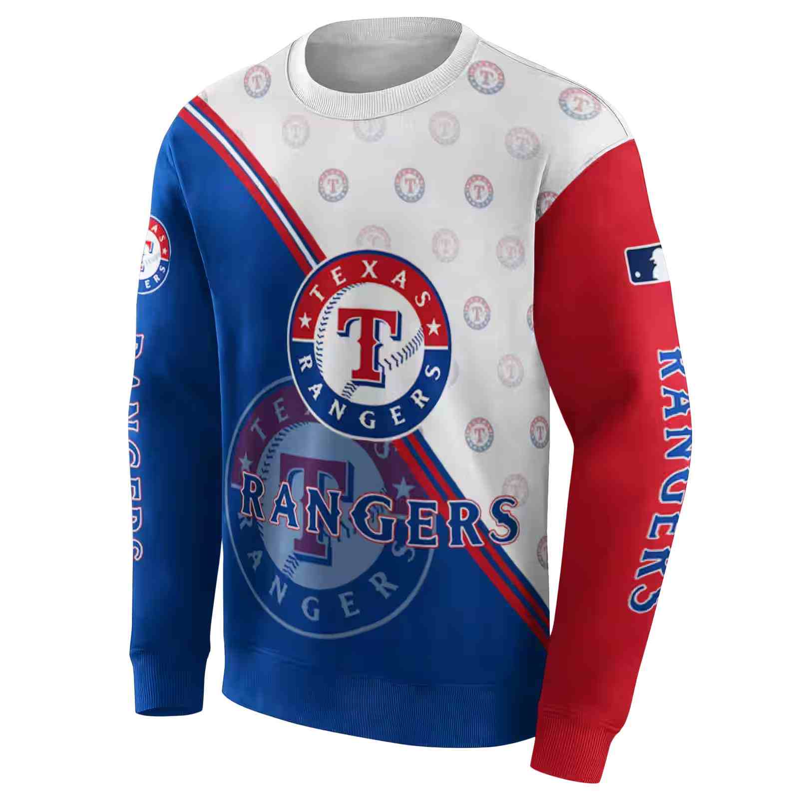 texas rangers diagonal stripe blue white hoodie new arrival