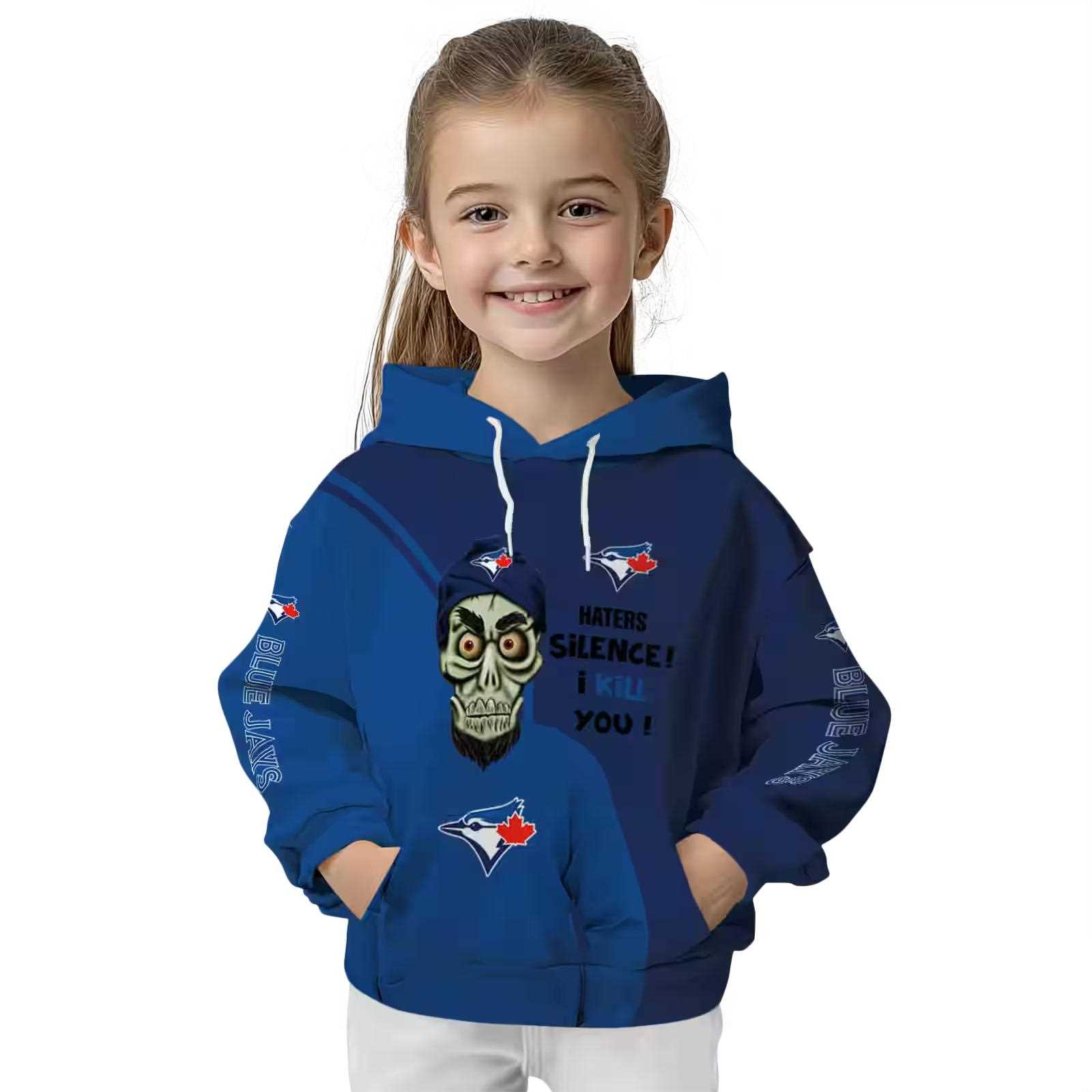 toronto blue jays achmed skull blue hoodie top rated