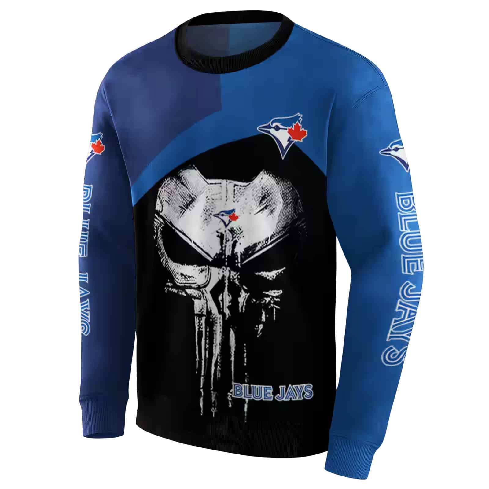 toronto blue jays skull punisher navy black hoodie new arrival