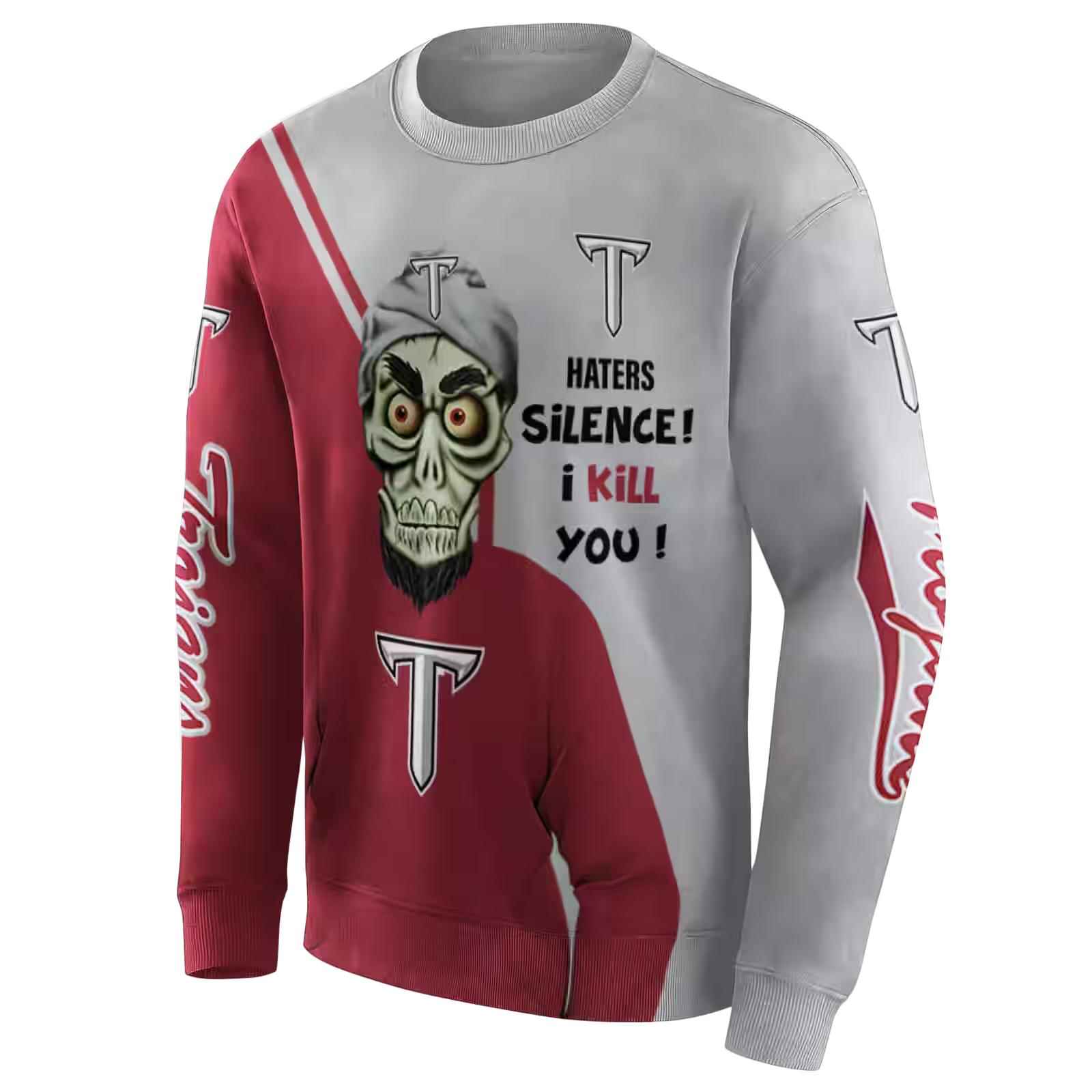 troy trojans achmed skull red hoodie new arrival
