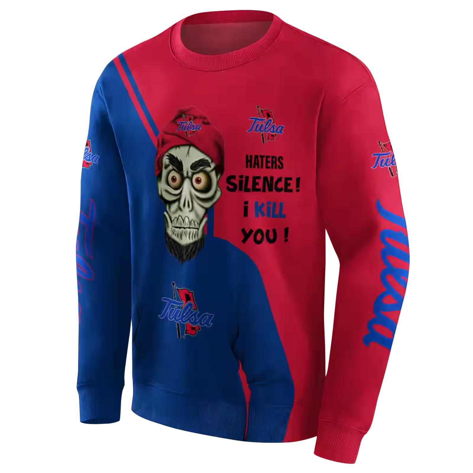 tulsa golden hurricane achmed skull blue hoodie new arrival