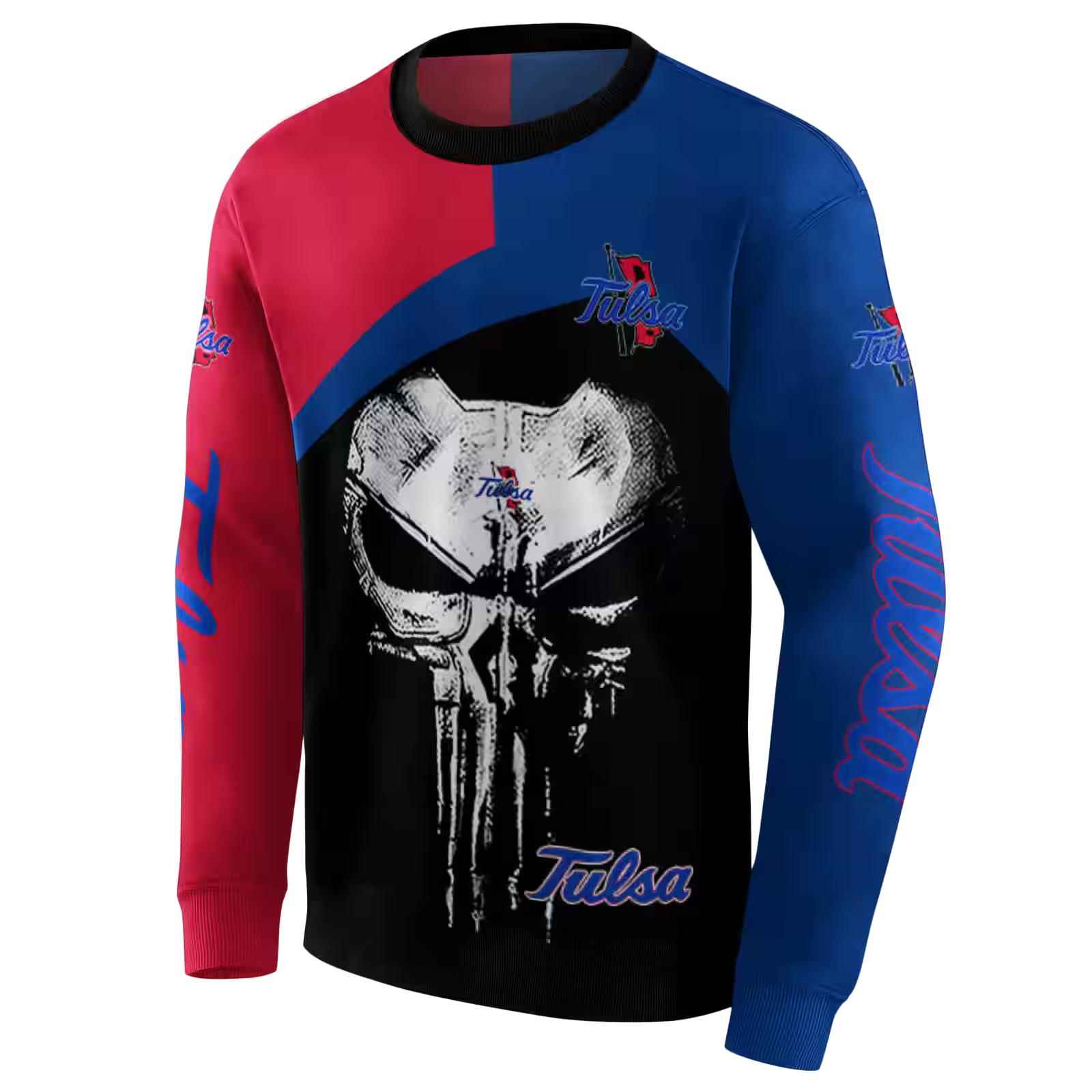 tulsa golden hurricane skull punisher red black hoodie new arrival