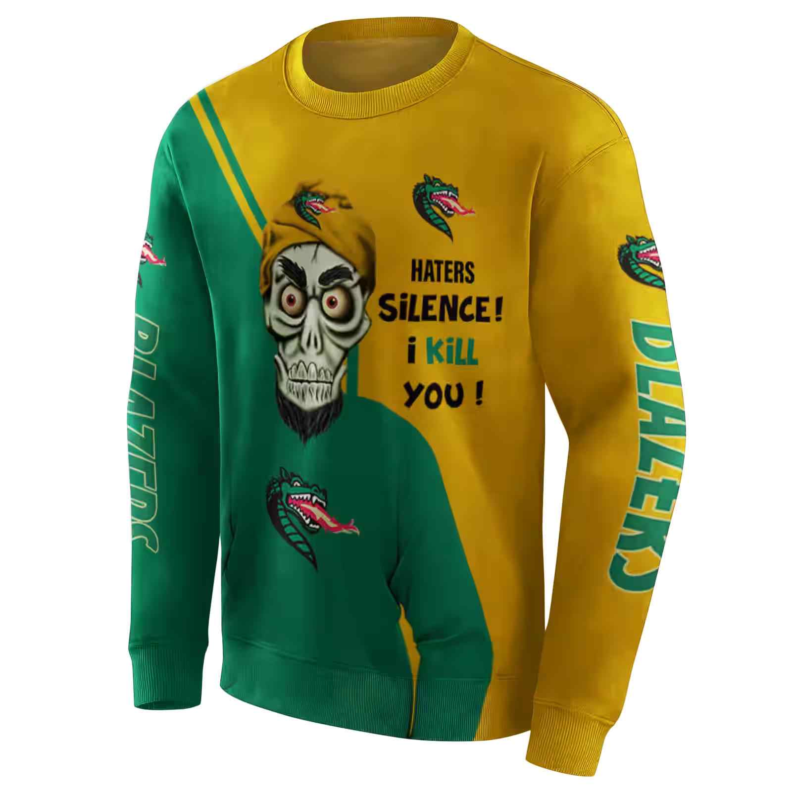 uab blazers achmed skull green hoodie new arrival