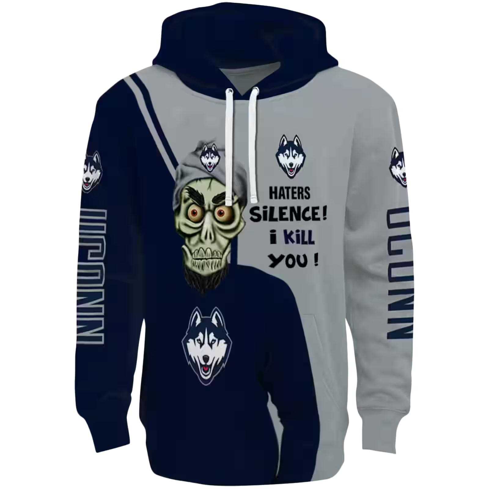 UConn Huskies Achmed Skull Blue Hoodie