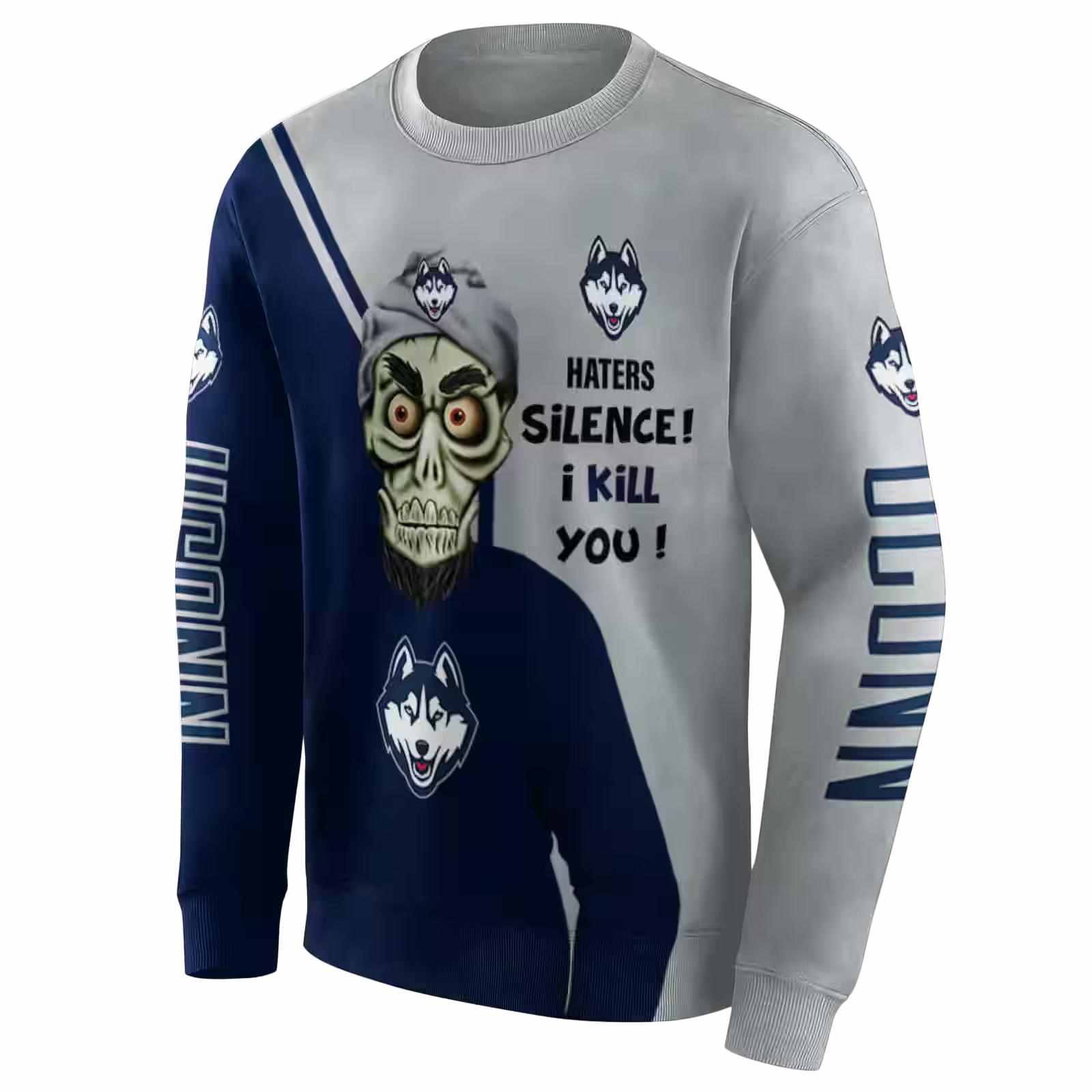 uconn huskies achmed skull blue hoodie new arrival