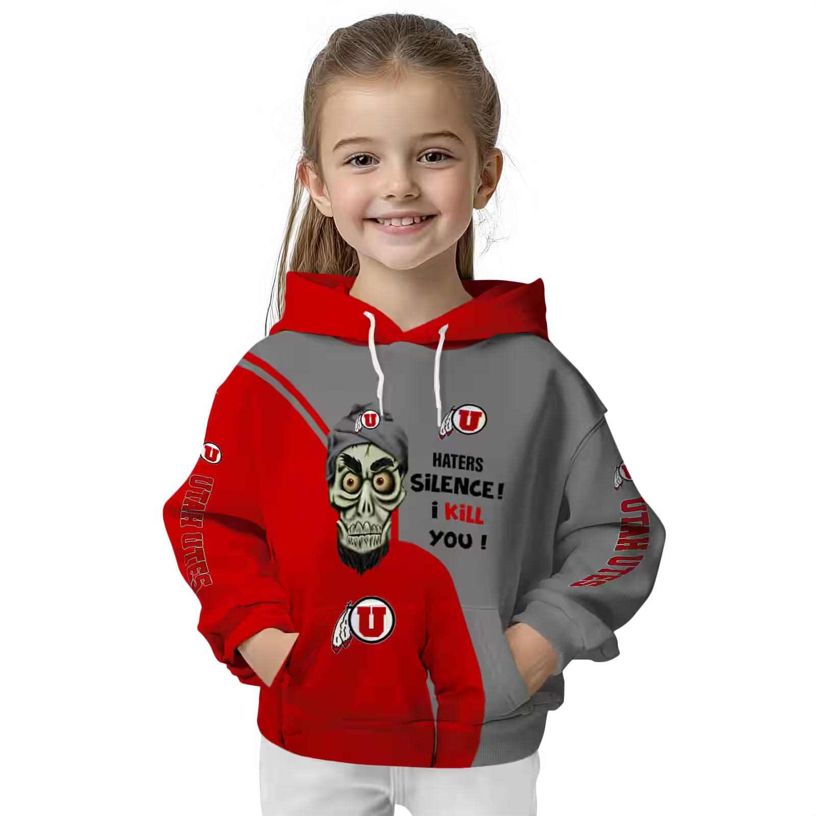 utah utes achmed skull red hoodie top rated