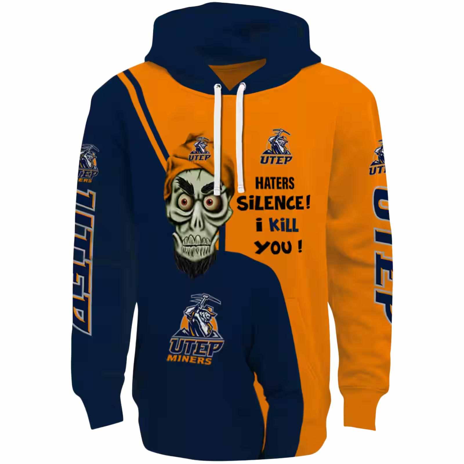 utep miners achmed skull blue hoodie best selling