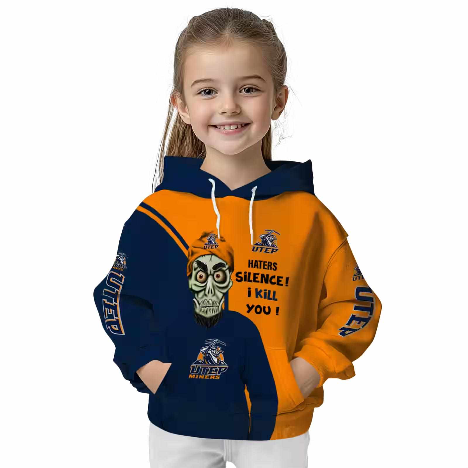 utep miners achmed skull blue hoodie top rated