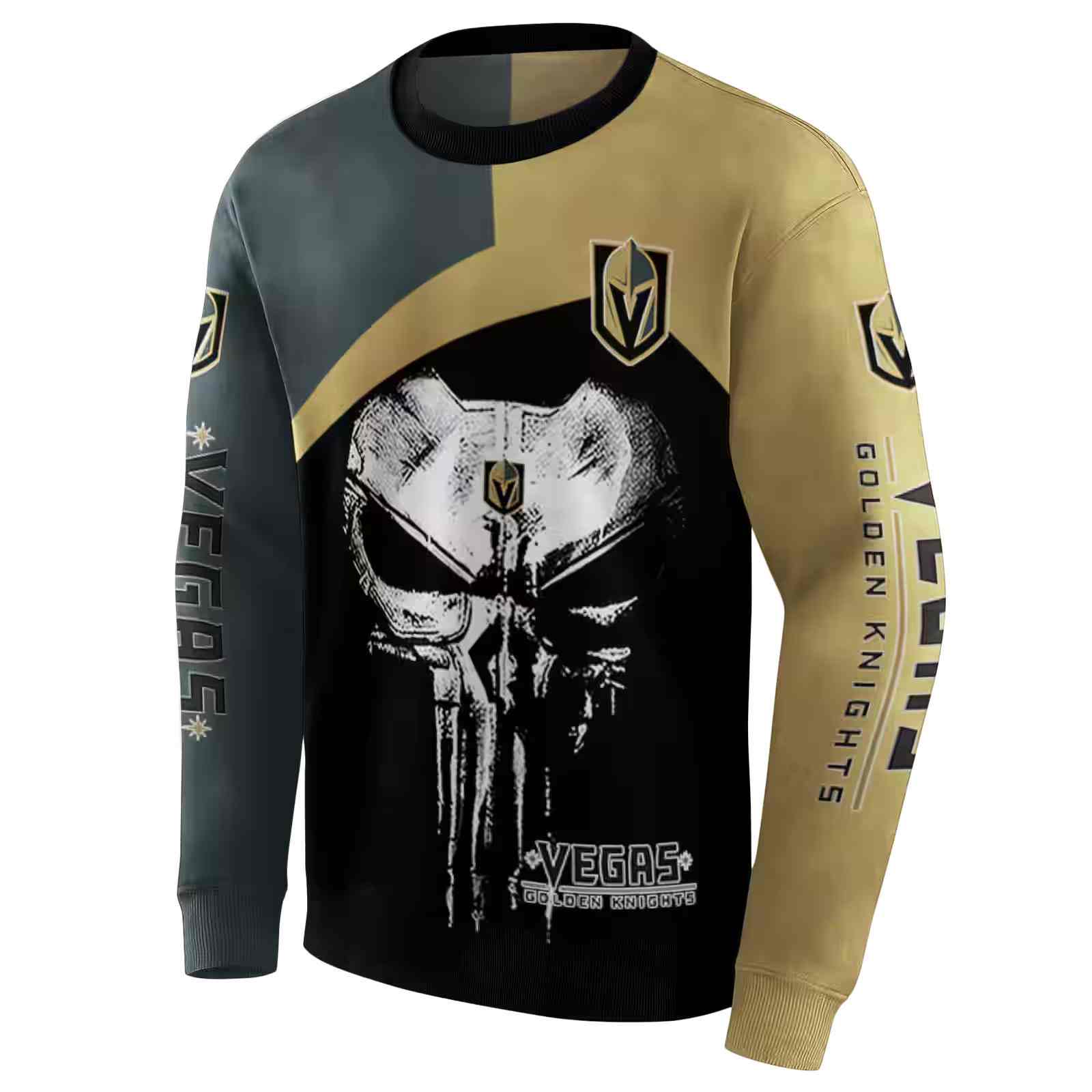 vegas golden knights skull punisher gray black hoodie new arrival