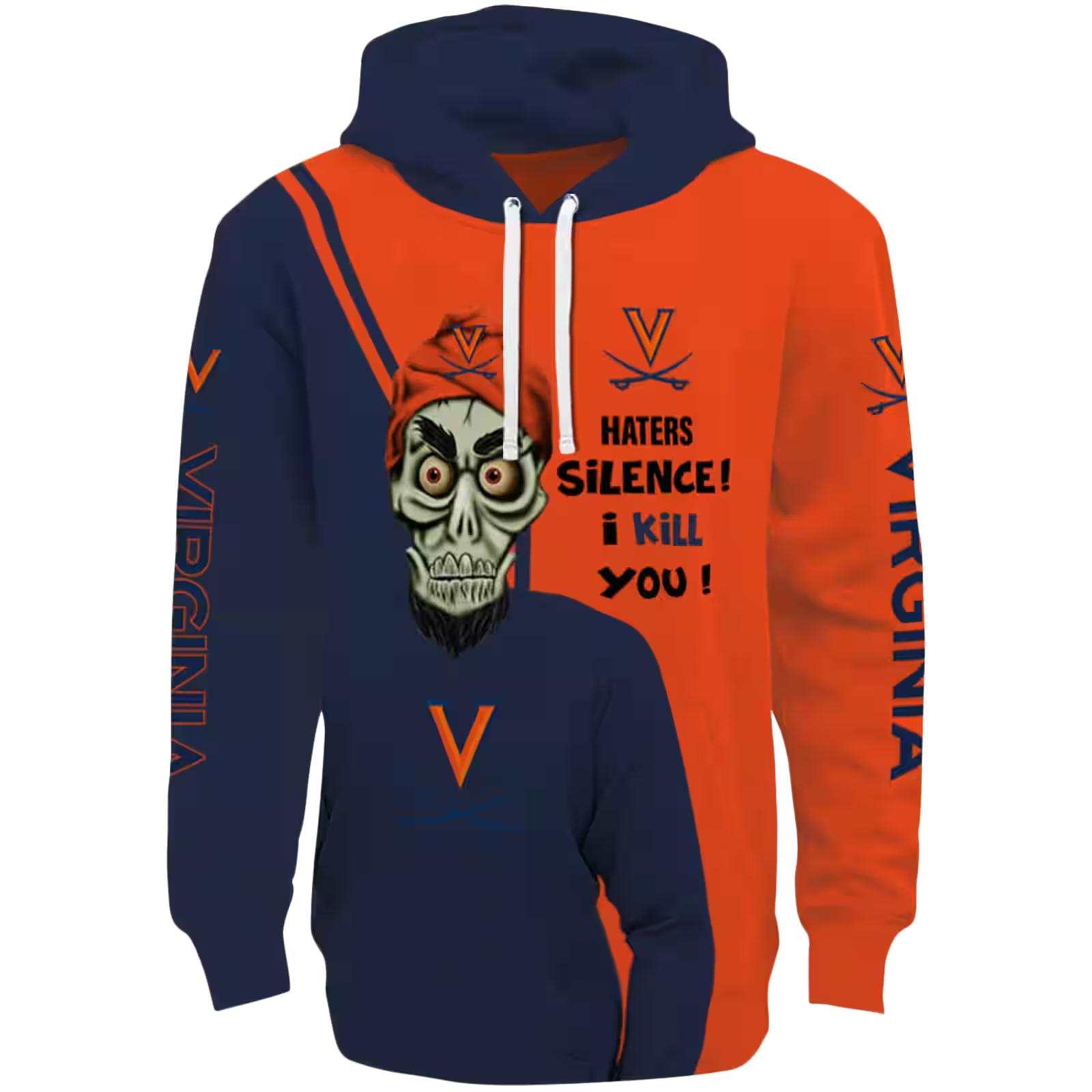 Virginia Cavaliers Achmed Skull Blue Hoodie