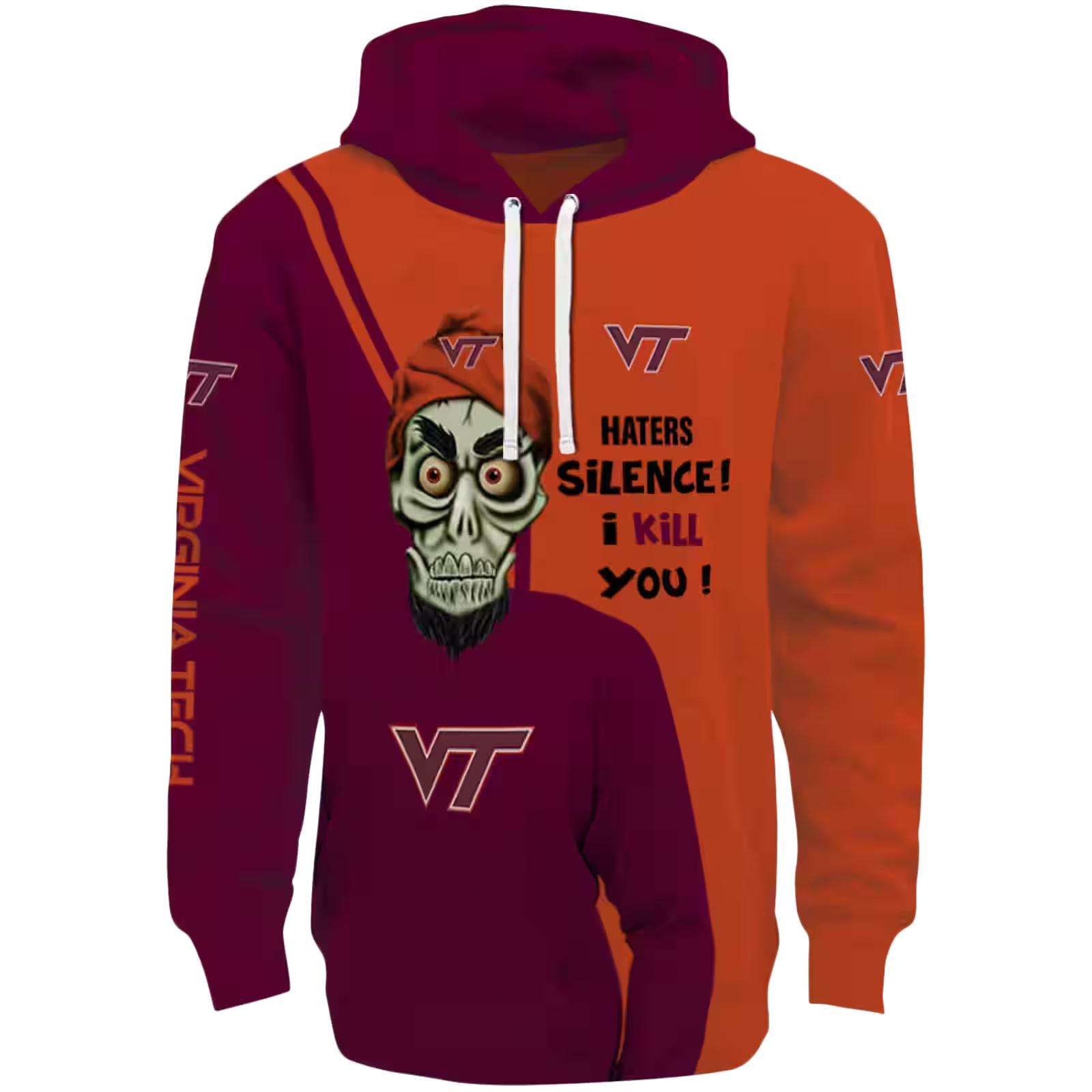 virginia tech hokies achmed skull maroon hoodie best selling