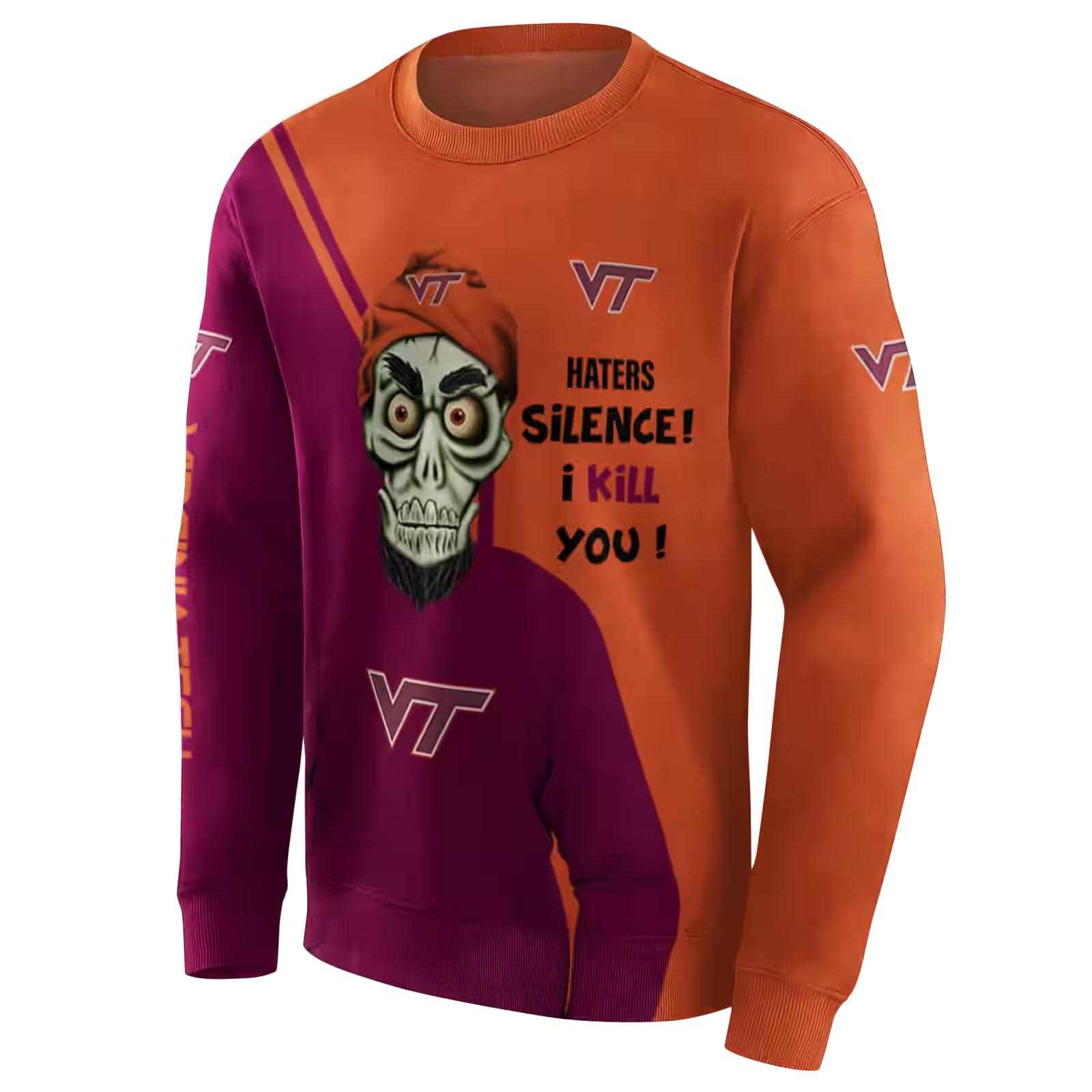 virginia tech hokies achmed skull maroon hoodie new arrival