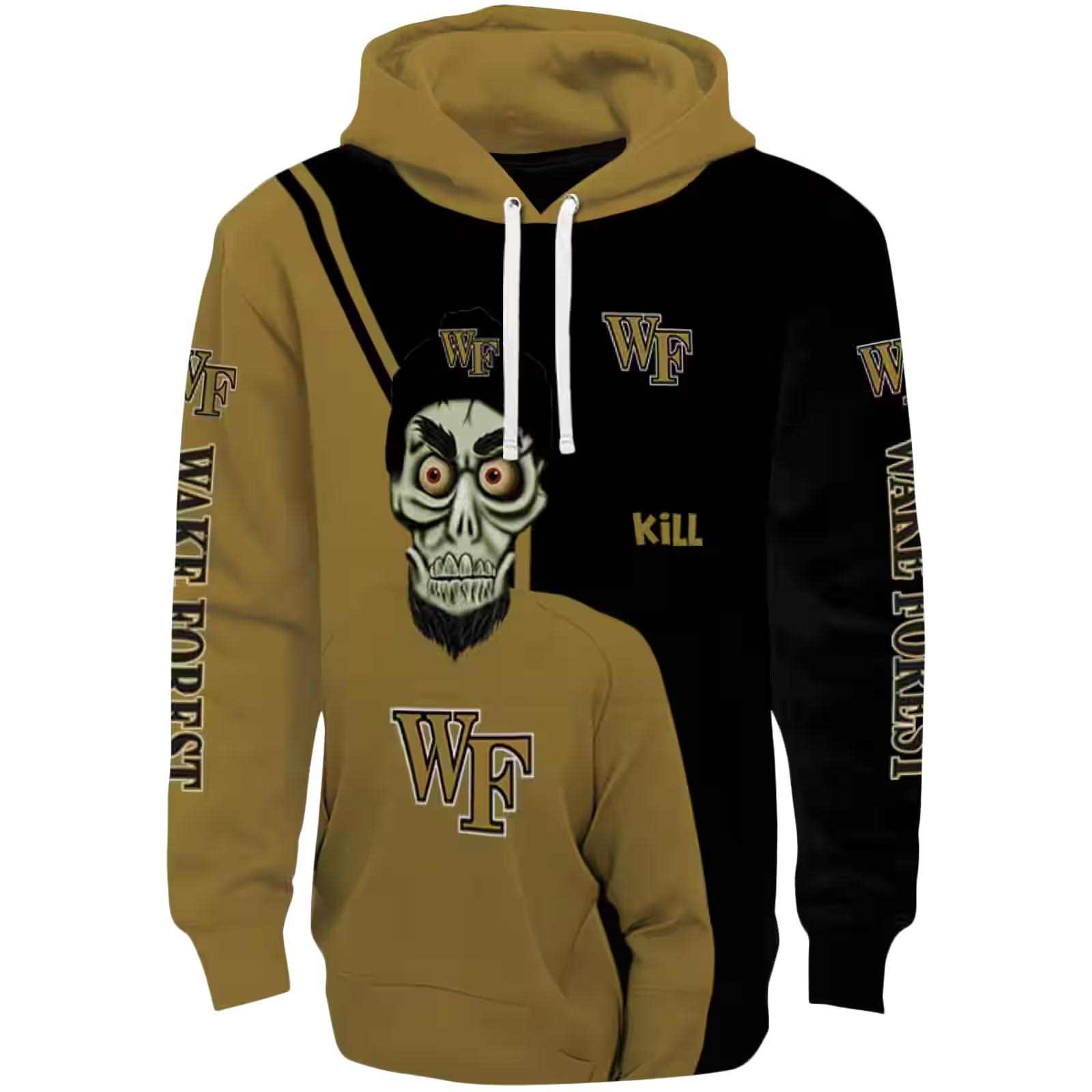 Wake Forest Demon Deacons Achmed Skull Gold Hoodie