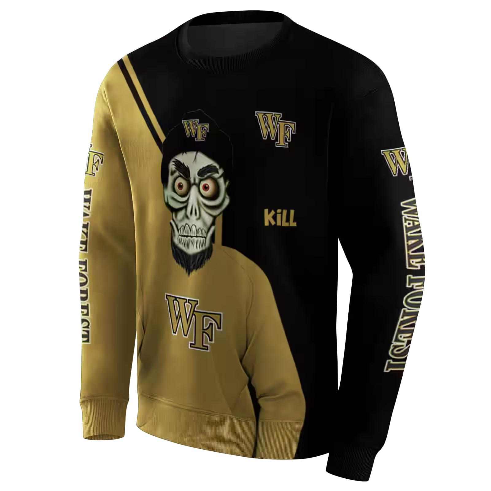 wake forest demon deacons achmed skull gold hoodie new arrival