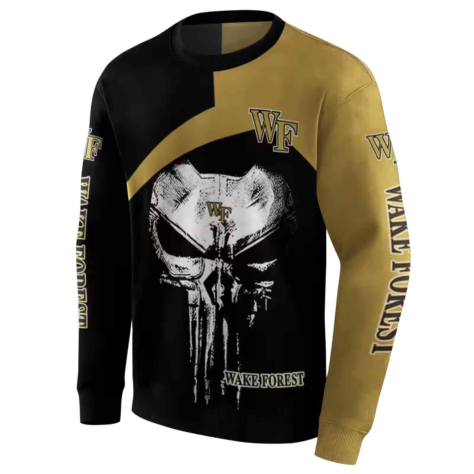 wake forest demon deacons skull punisher black hoodie new arrival