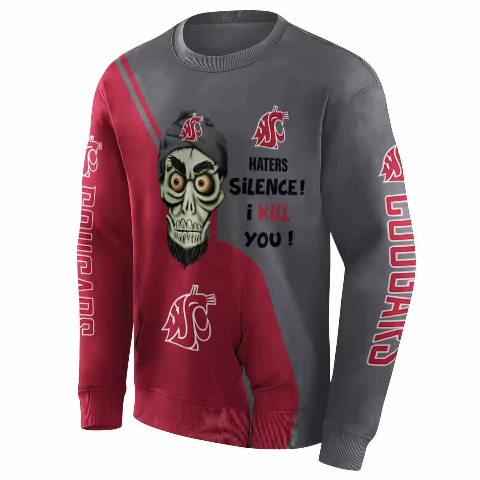 washington state cougars achmed skull crimson hoodie new arrival