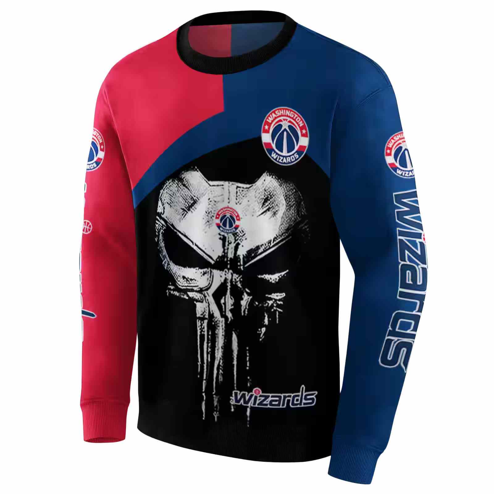 washington wizards skull punisher red black hoodie new arrival