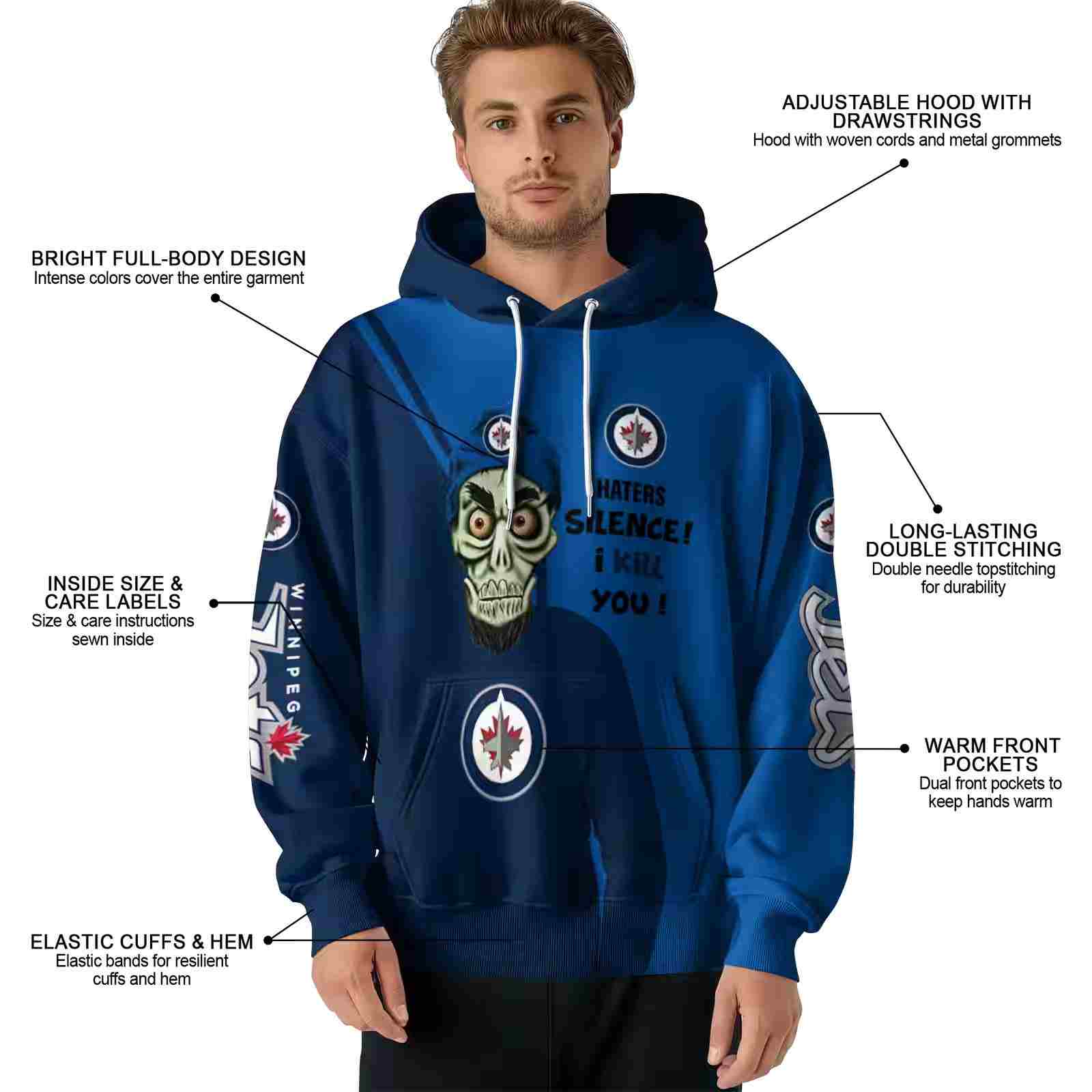 winnipeg jets achmed skull blue hoodie latest model