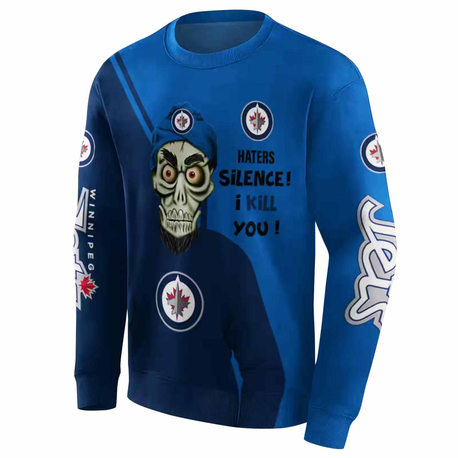 winnipeg jets achmed skull blue hoodie new arrival