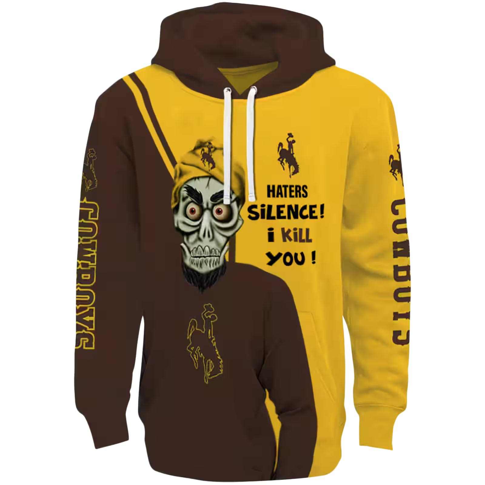 Wyoming Cowboys Achmed Skull Brown Hoodie