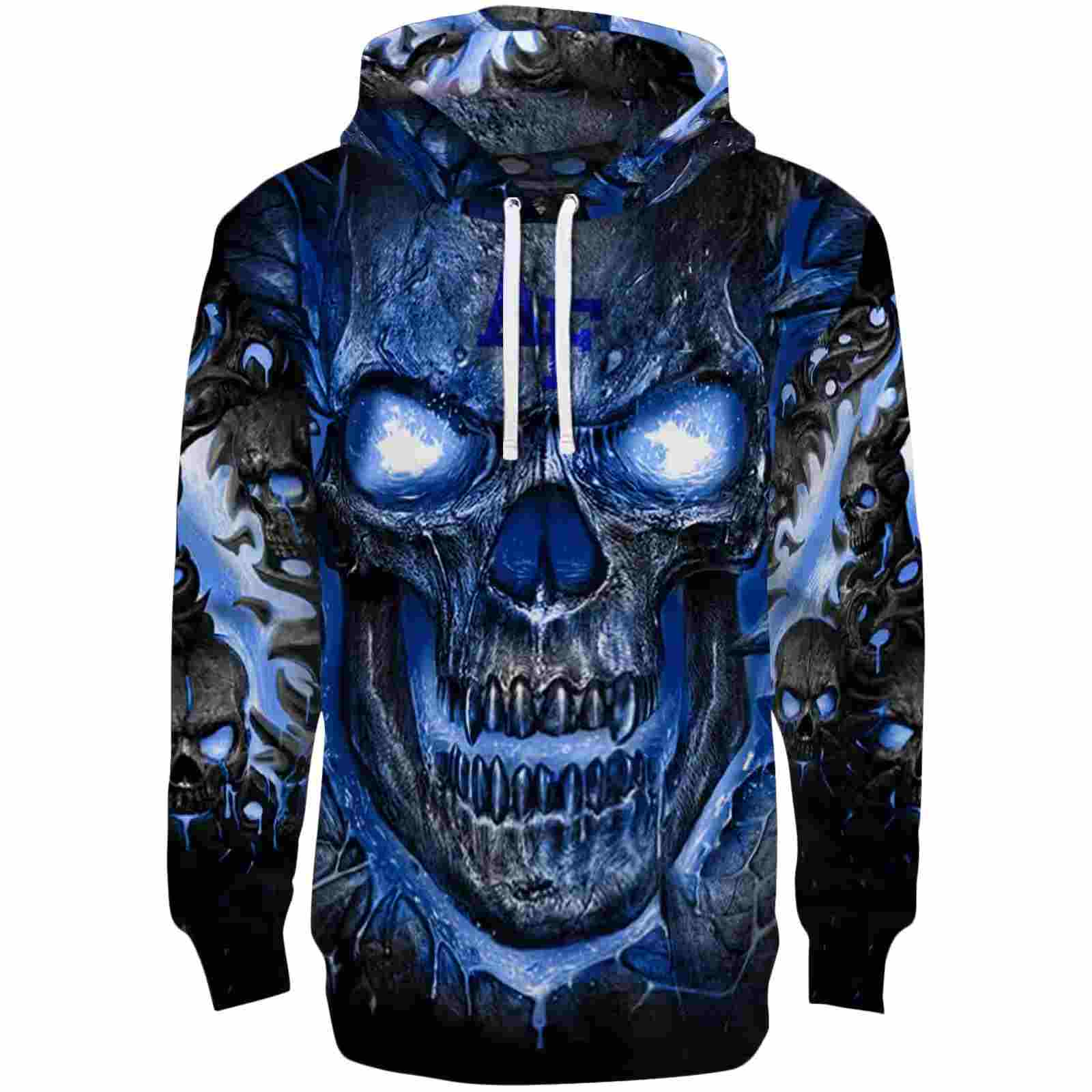 Air Force Falcons Demonic Skull Blue Black Hoodie