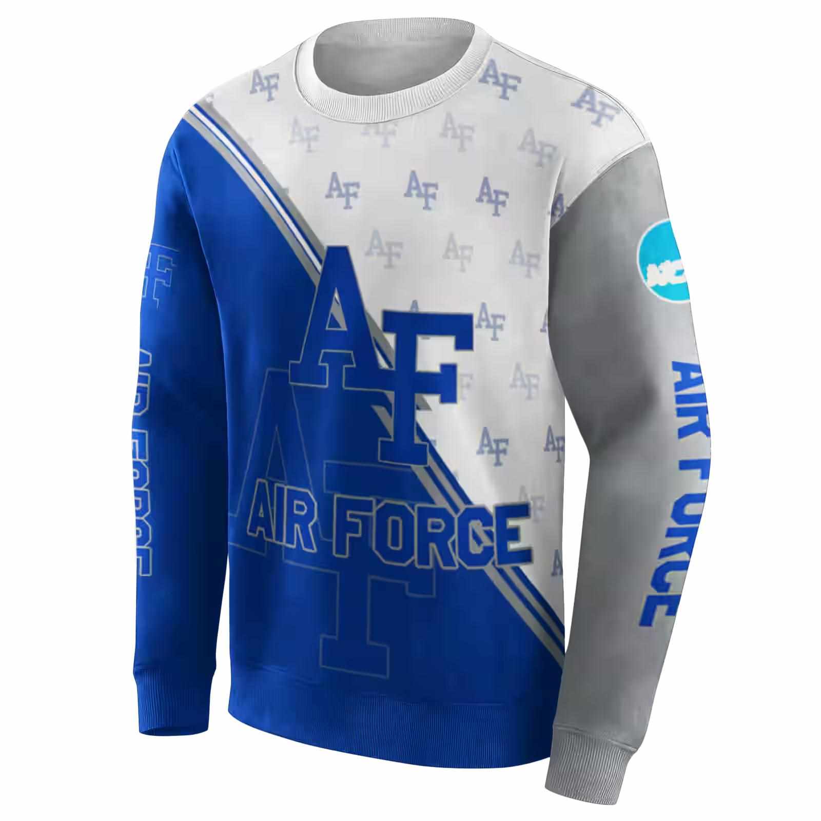 air force falcons diagonal stripe blue white hoodie new arrival