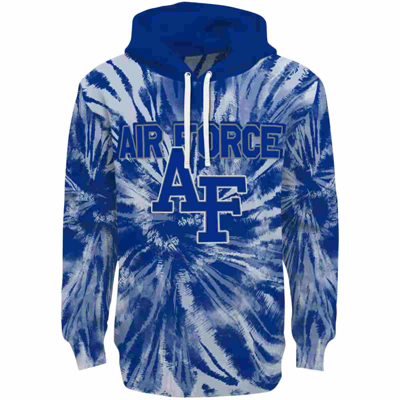 Air Force Falcons Tie Dye Pattern Blue Hoodie