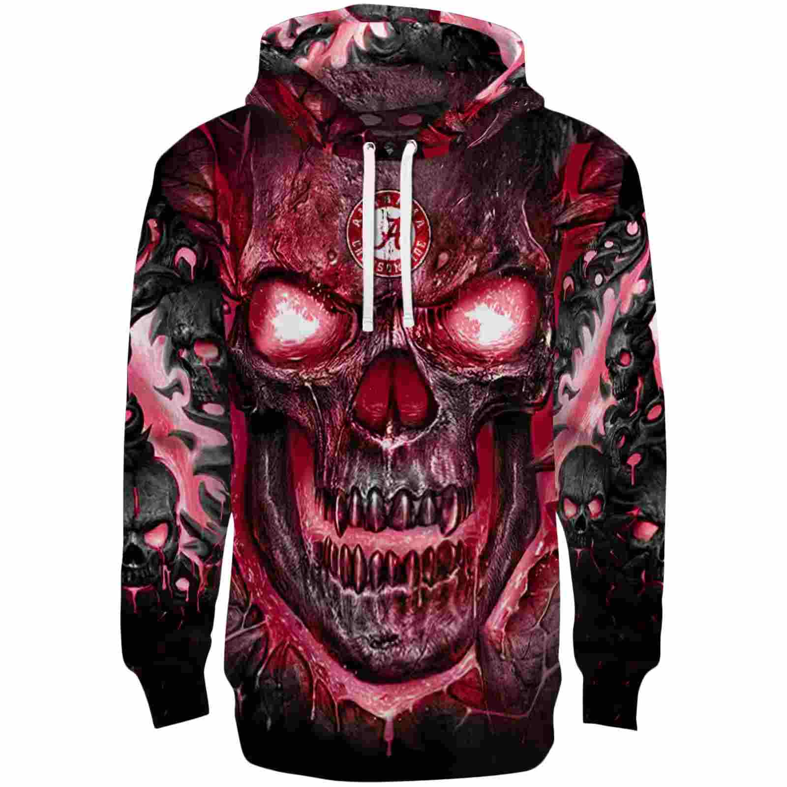 Alabama Crimson Tide Demonic Skull Crimson Black Hoodie