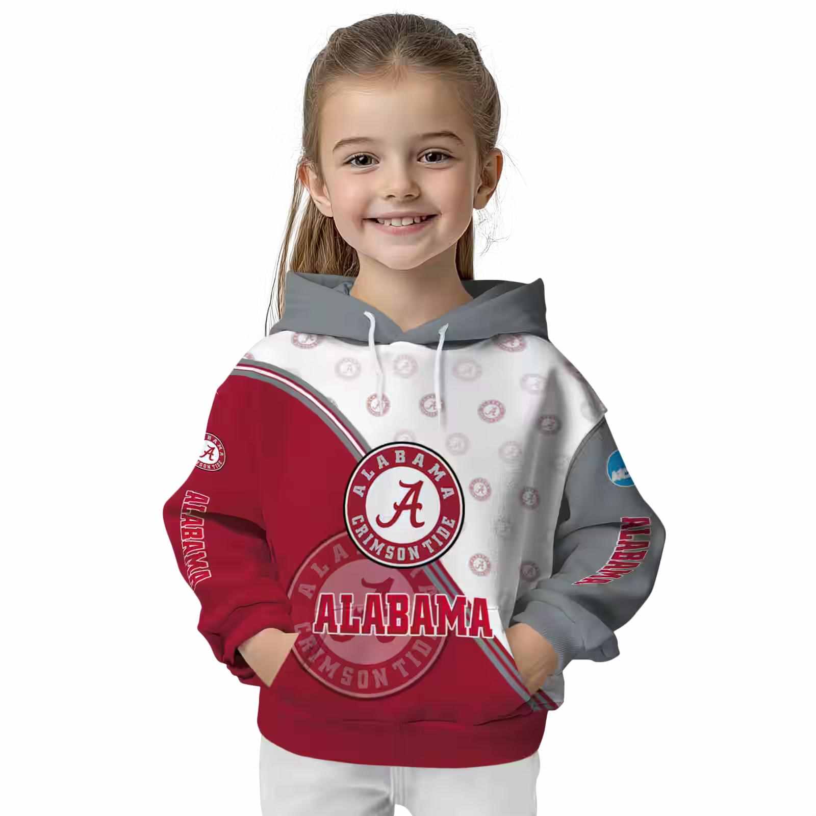 alabama crimson tide diagonal stripe crimson white hoodie top rated