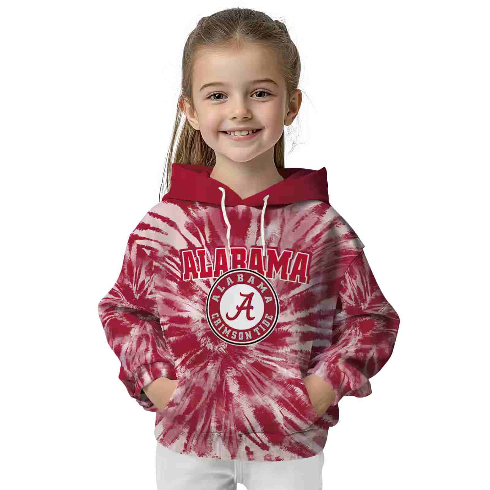 alabama crimson tide tie dye pattern crimson hoodie top rated