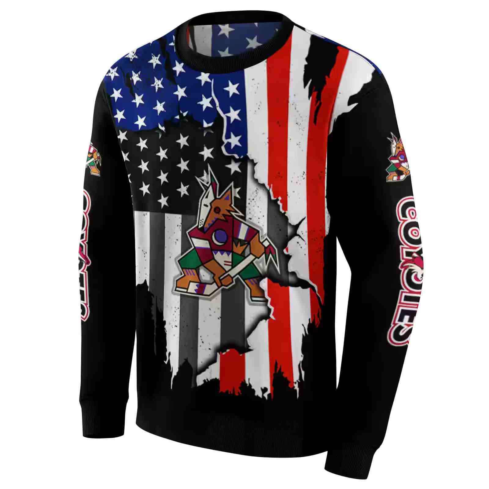 arizona coyotes american pride black hoodie new arrival