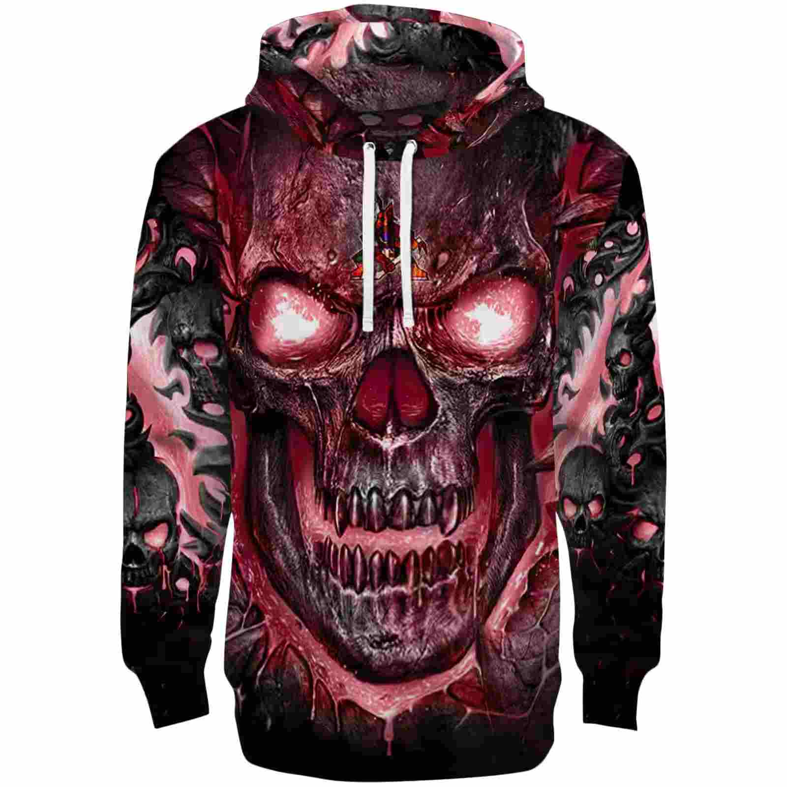 Arizona Coyotes Demonic Skull Red Black Hoodie