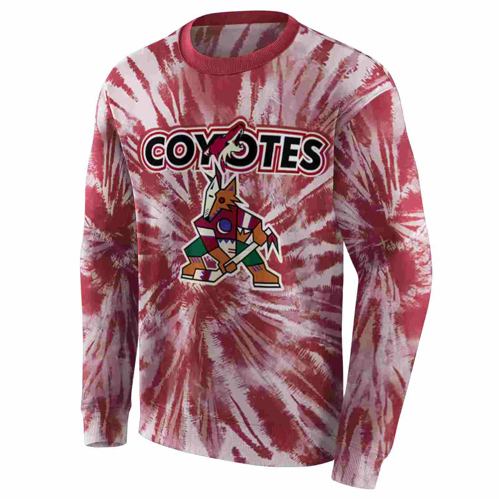 arizona coyotes tie dye pattern red hoodie new arrival