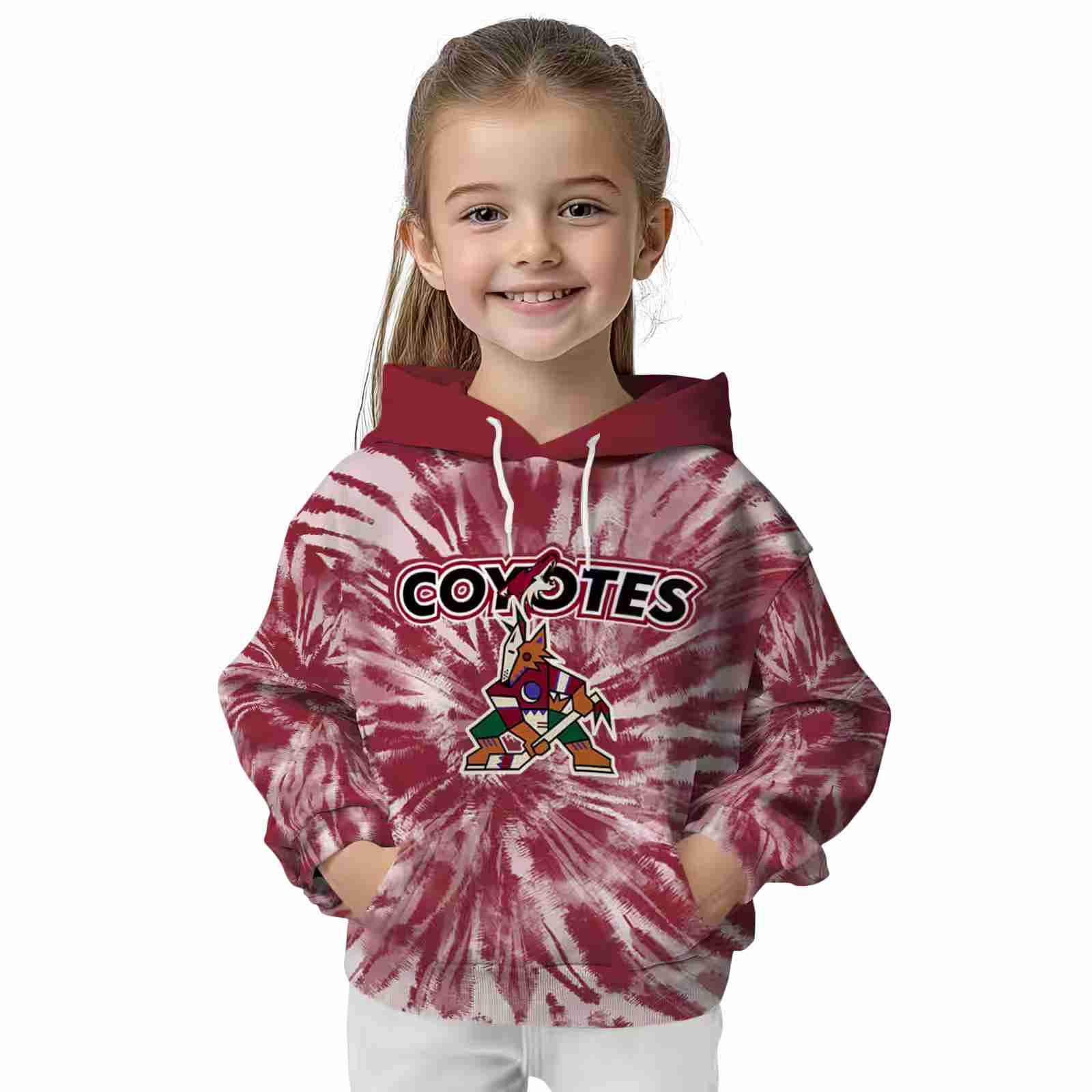 arizona coyotes tie dye pattern red hoodie top rated