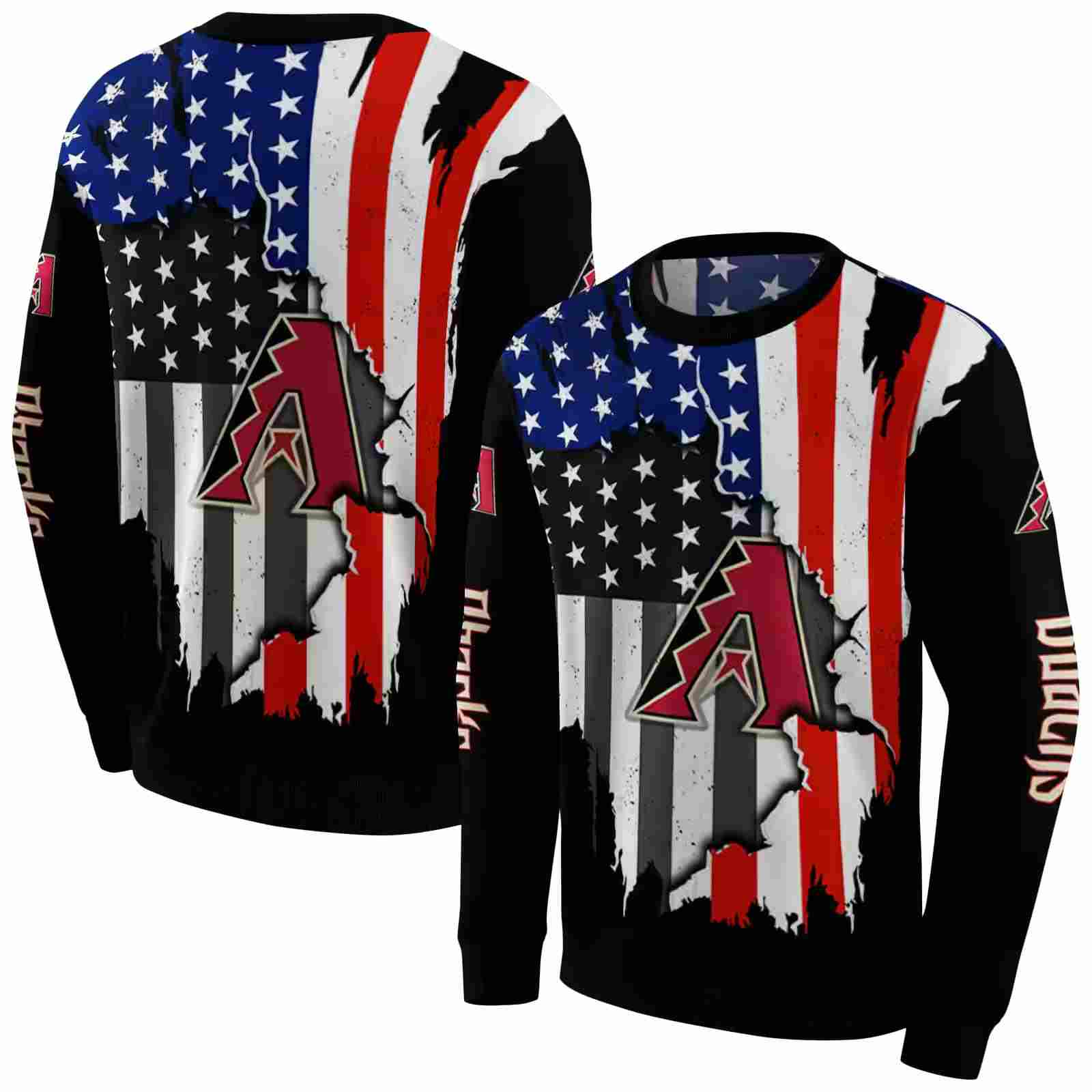 arizona diamondbacks american pride black hoodie premium grade