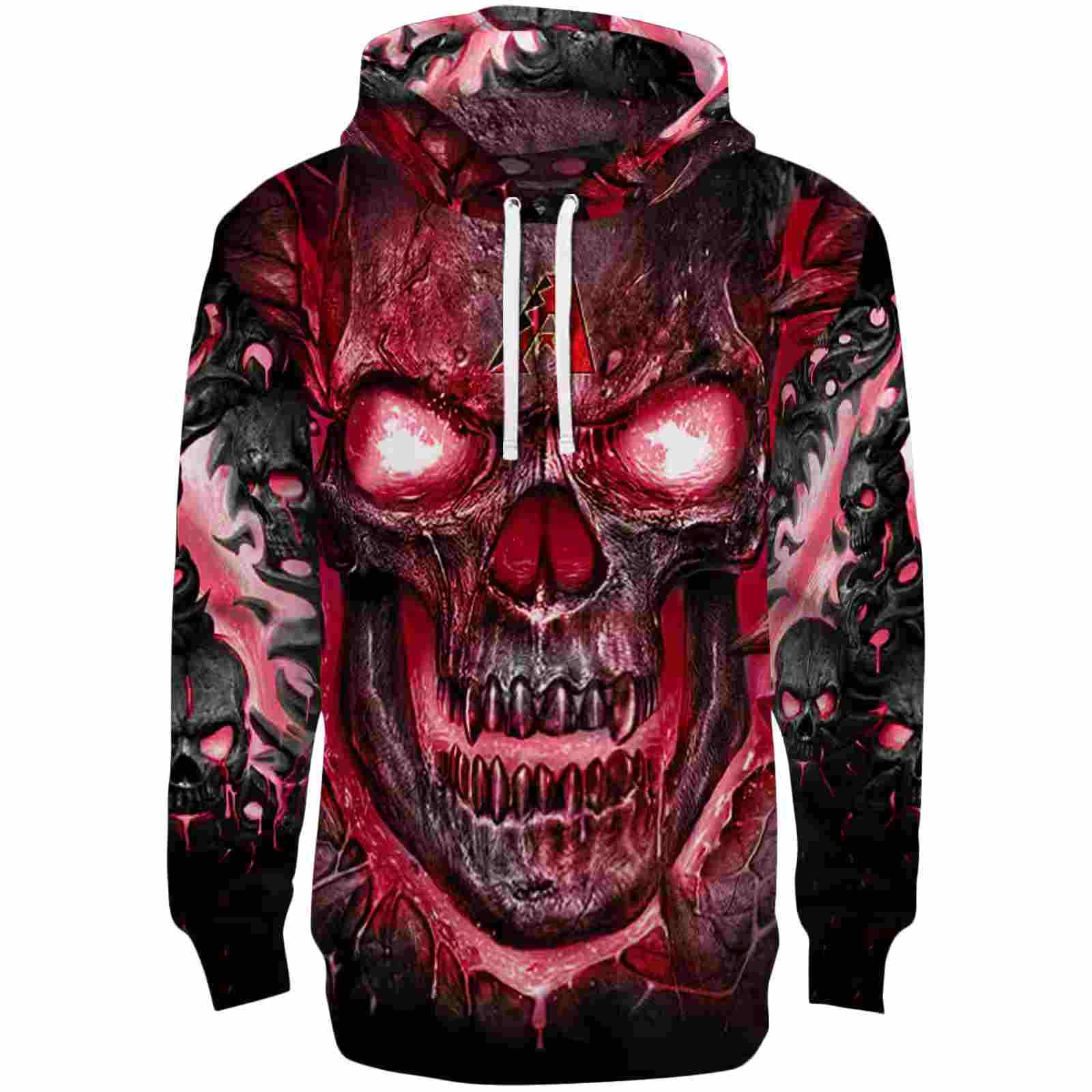 Arizona Diamondbacks Demonic Skull Red Black Hoodie