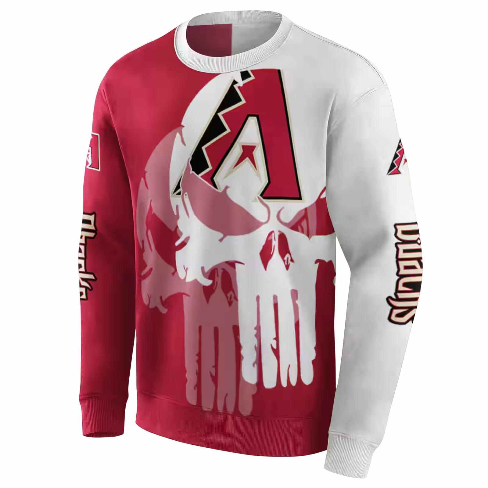 arizona diamondbacks graphic punisher red white hoodie new arrival