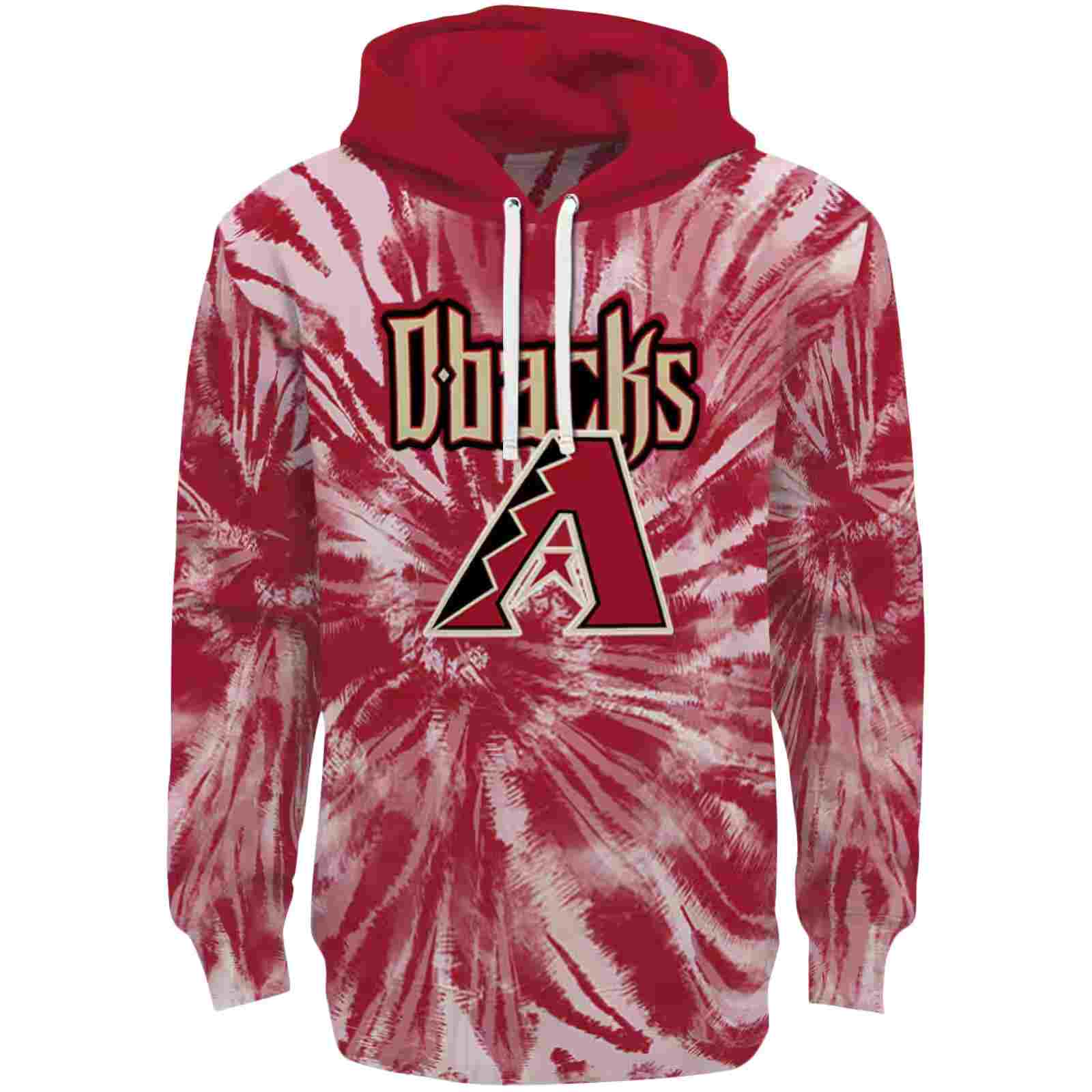 Arizona Diamondbacks Tie Dye Pattern Red Hoodie