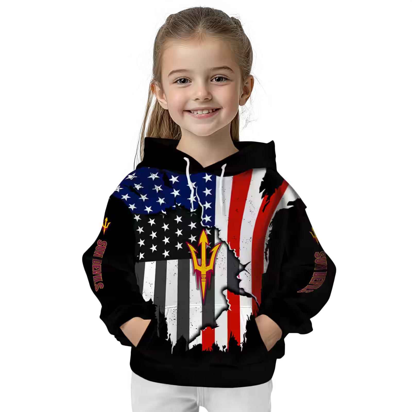 arizona state sun devils american pride black hoodie top rated