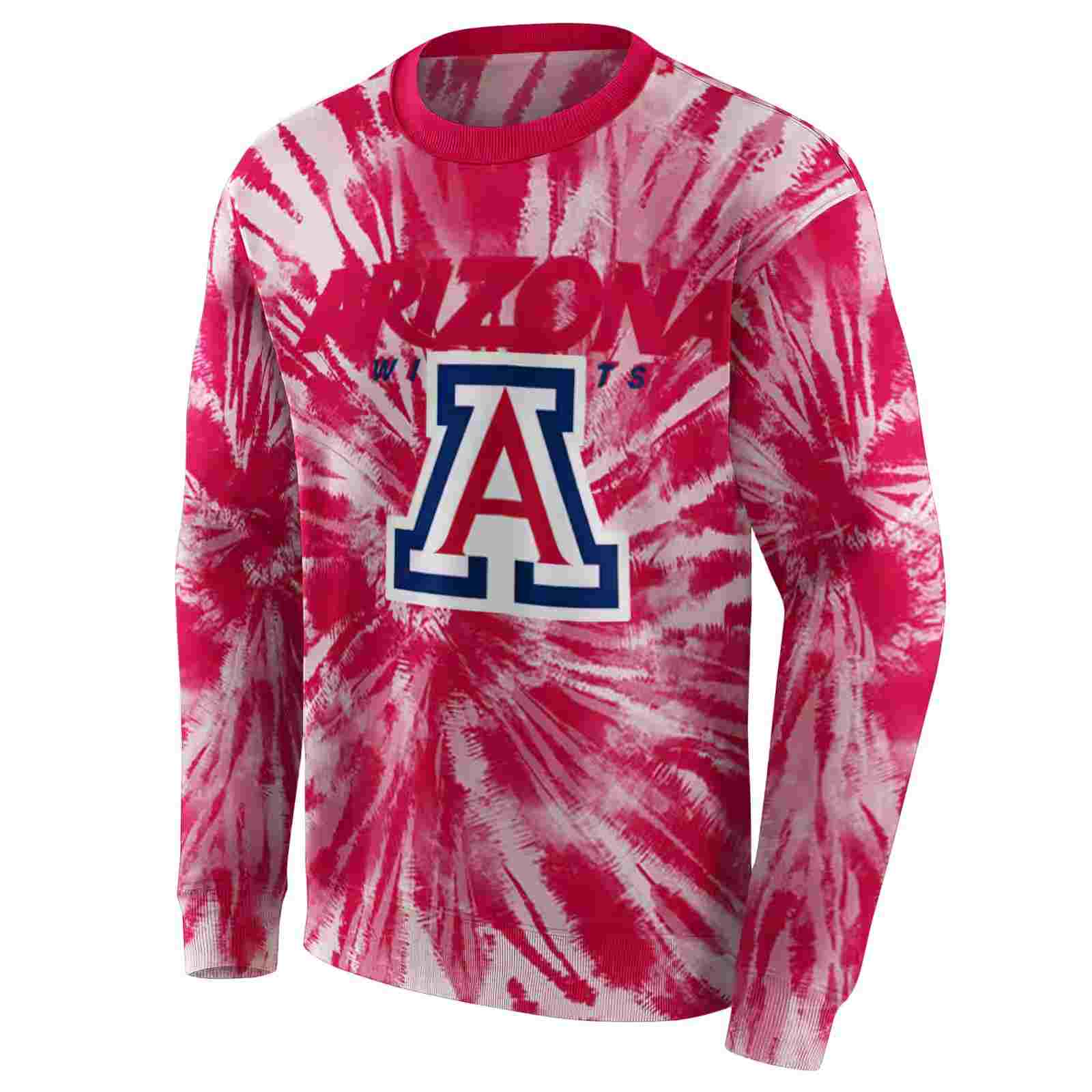 arizona wildcats tie dye pattern red hoodie new arrival