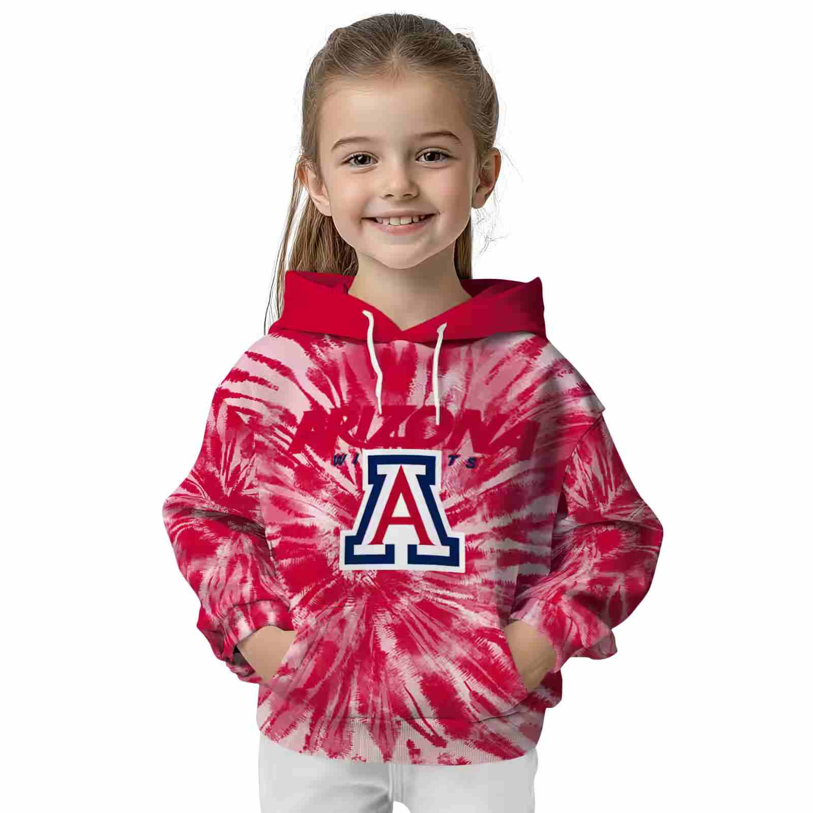 arizona wildcats tie dye pattern red hoodie top rated