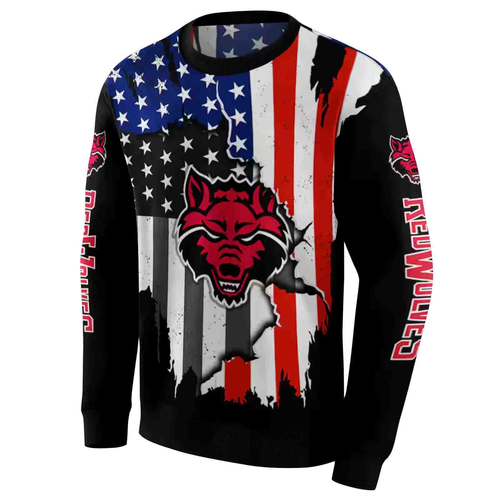 arkansas state red wolves american pride black hoodie new arrival