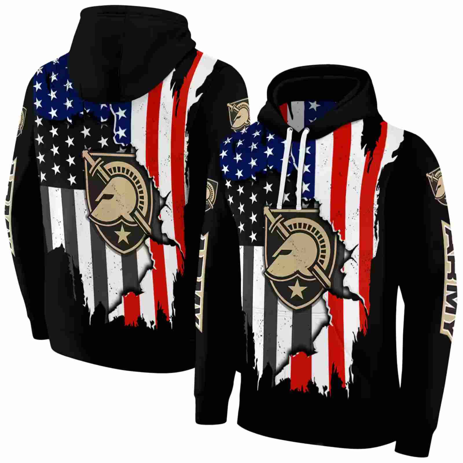 army black knights american pride black hoodie fashion forward