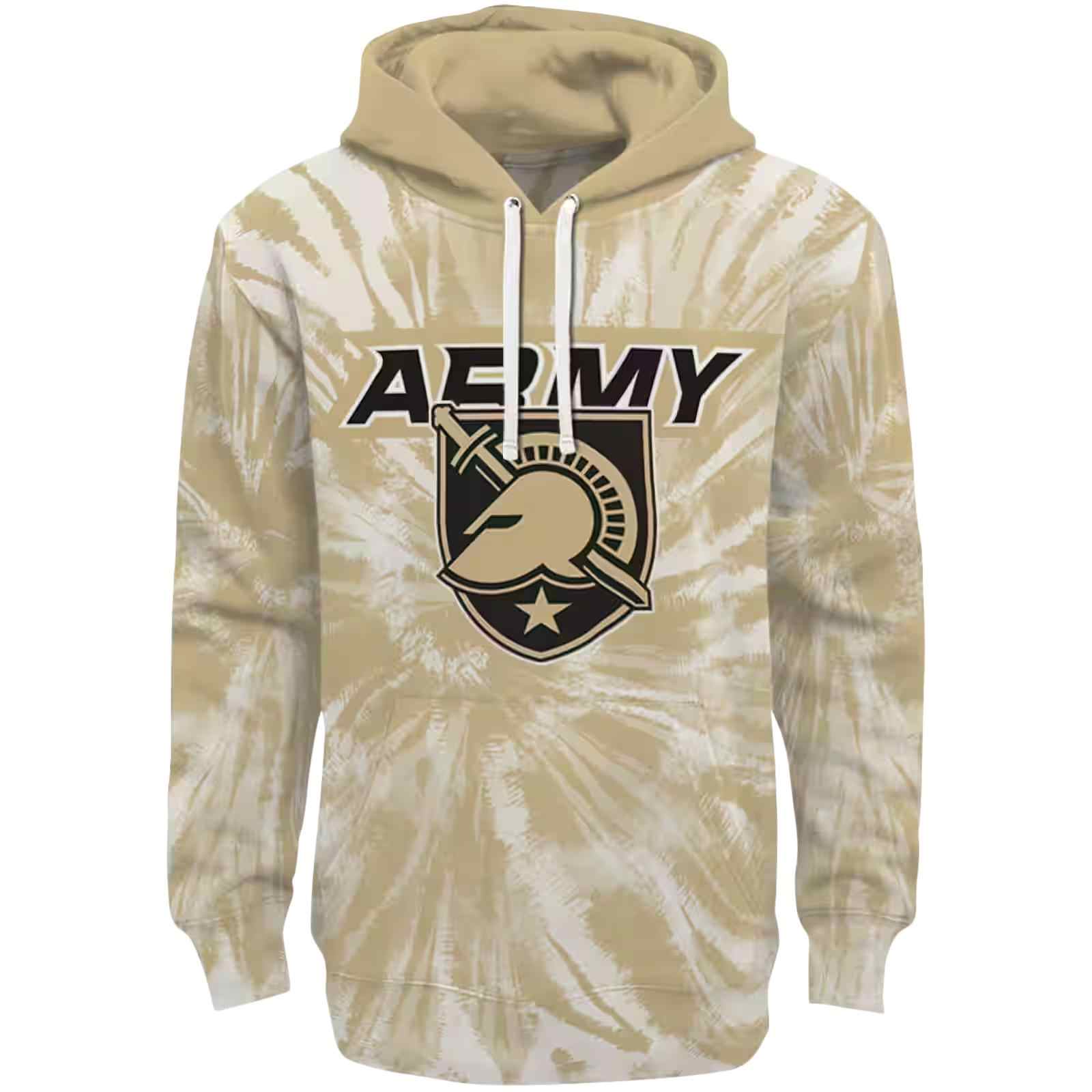 Army Black Knights Tie Dye Pattern Gold Hoodie