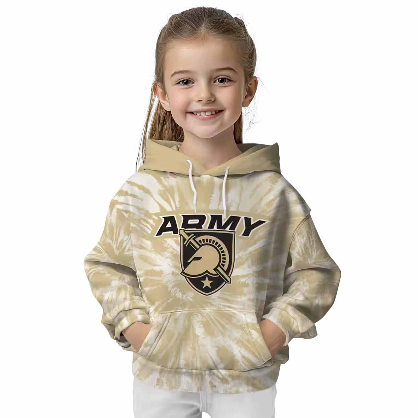 army black knights tie dye pattern gold hoodie top rated