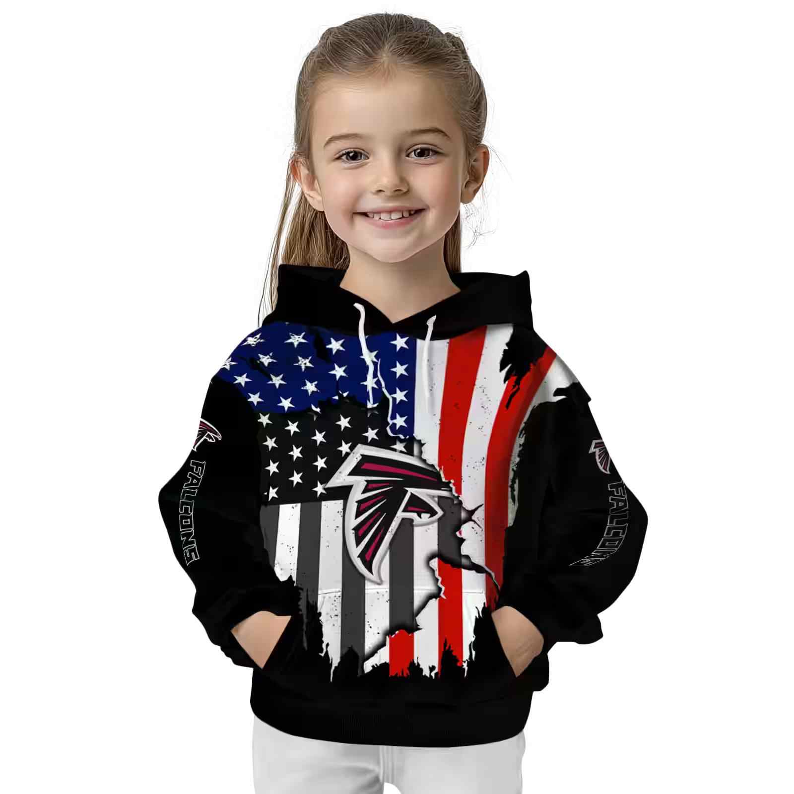 atlanta falcons american pride black hoodie top rated